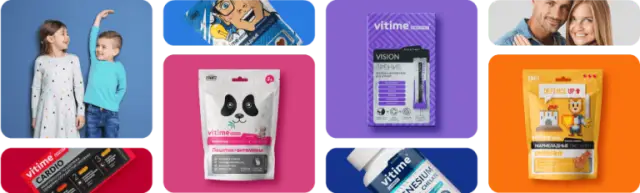 Линейка комплексов витаминов для детей и взрослых VITime от компании «ВТФ»